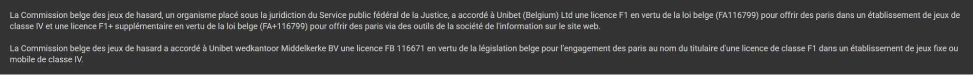 unibet info