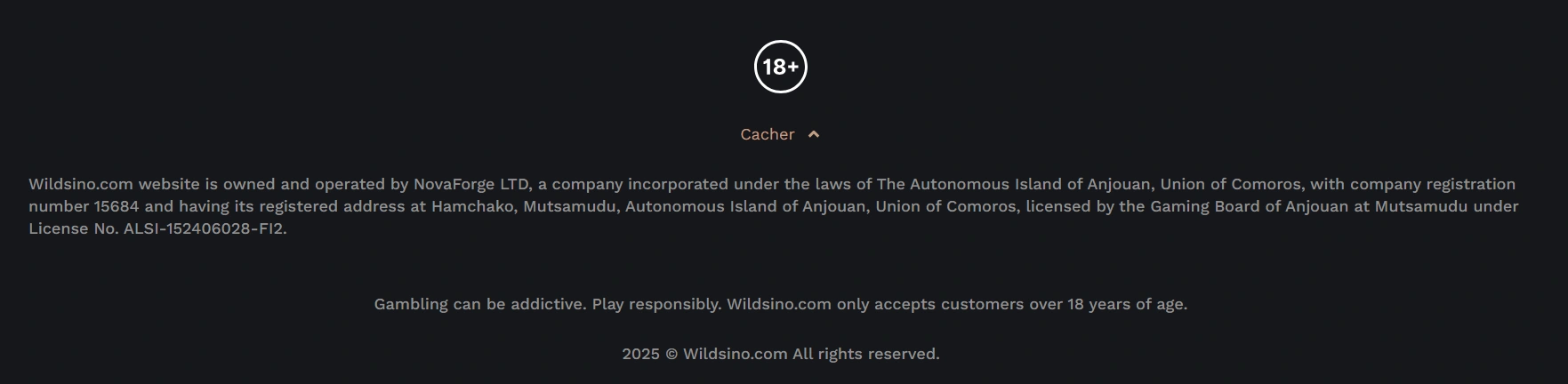 wildsino footer